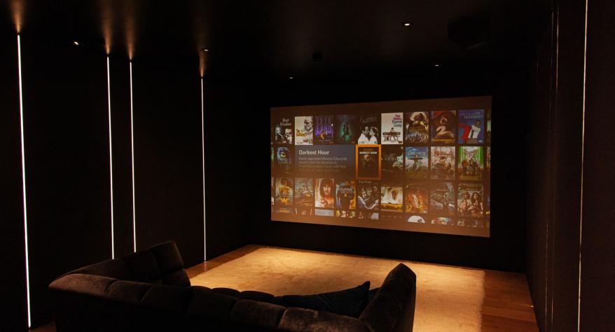Home cinema installed by OLB Installations in Leeds